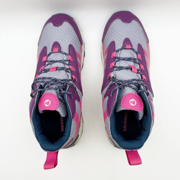 Merrell Kids Moab Speed 2 Mid Hiking Sneakers US 7 M Pink Purple Waterproof NIB - Picture 10 of 12